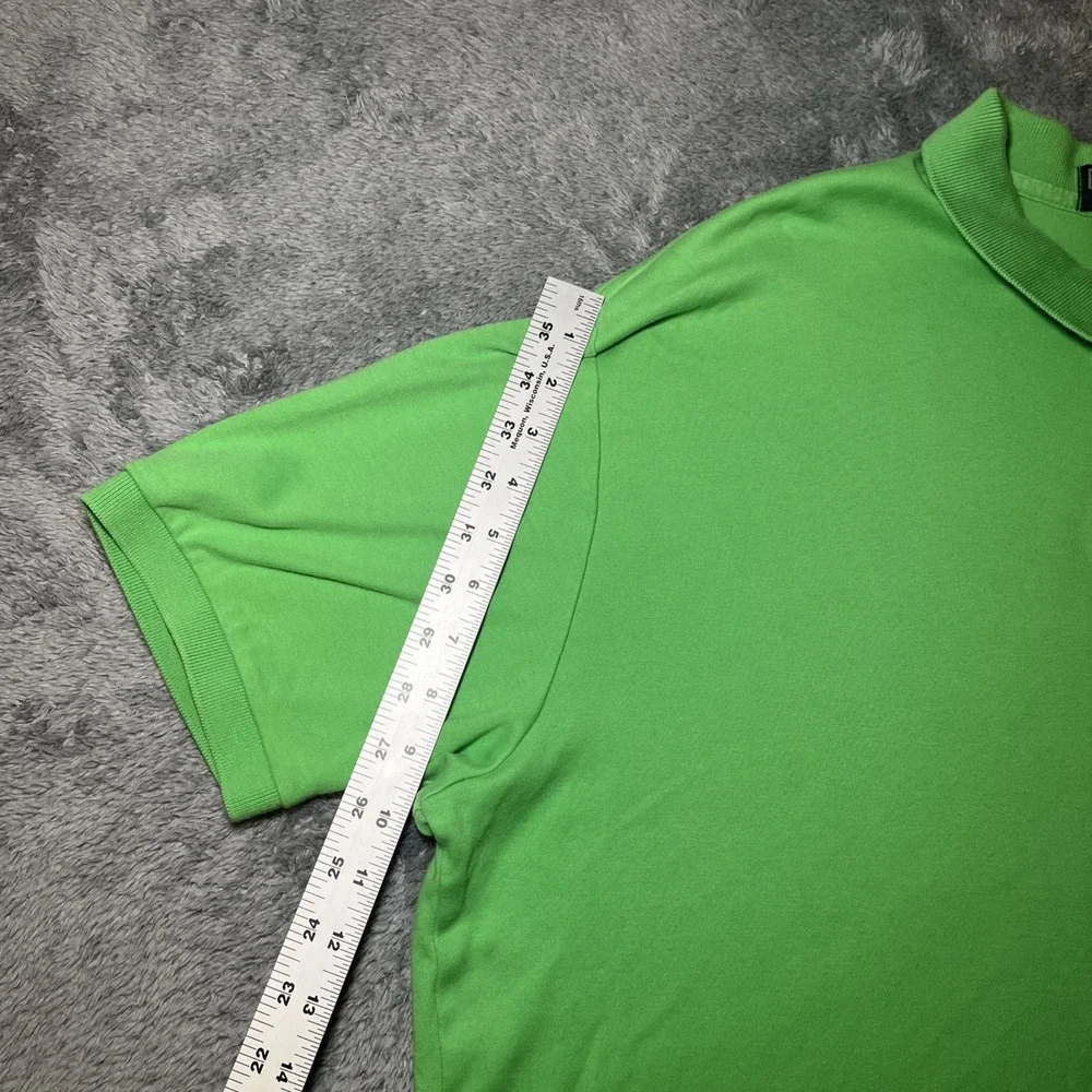 VTG Polo By Ralph Lauren Men's Short Sleeve Green Polo Shirt Yellow Pony SZ XL